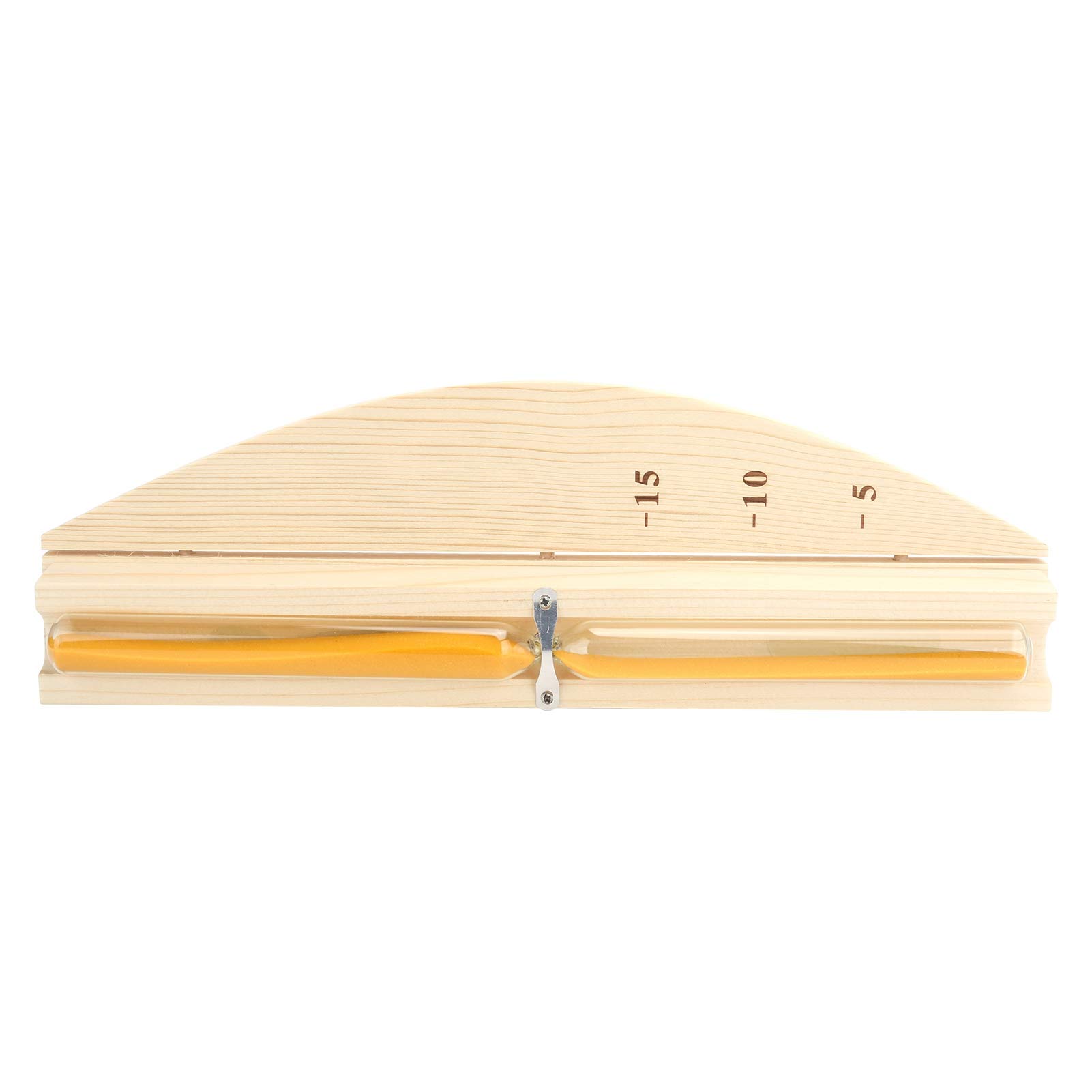 15 Minute Sauna Timer - Wooden Wall Mounted Glass Hourglass for Sauna Room - Perfect for Relaxation, Spa & Steam Room Sessions