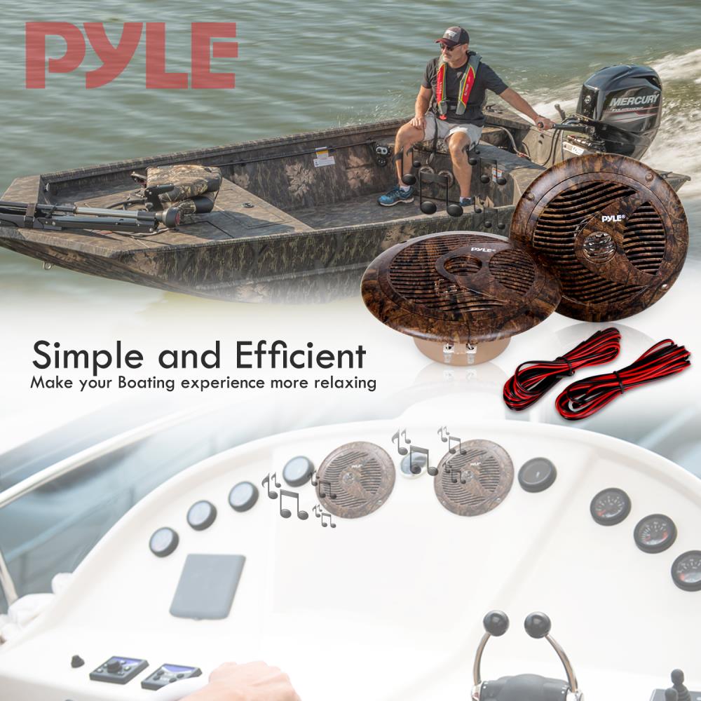6.5 Inch Waterproof Marine LED Speakers for Boats - High-Quality Component Audio System for Outdoor & Marine Use - Perfect for Yachts, Fishing Boats, and Water Sports
