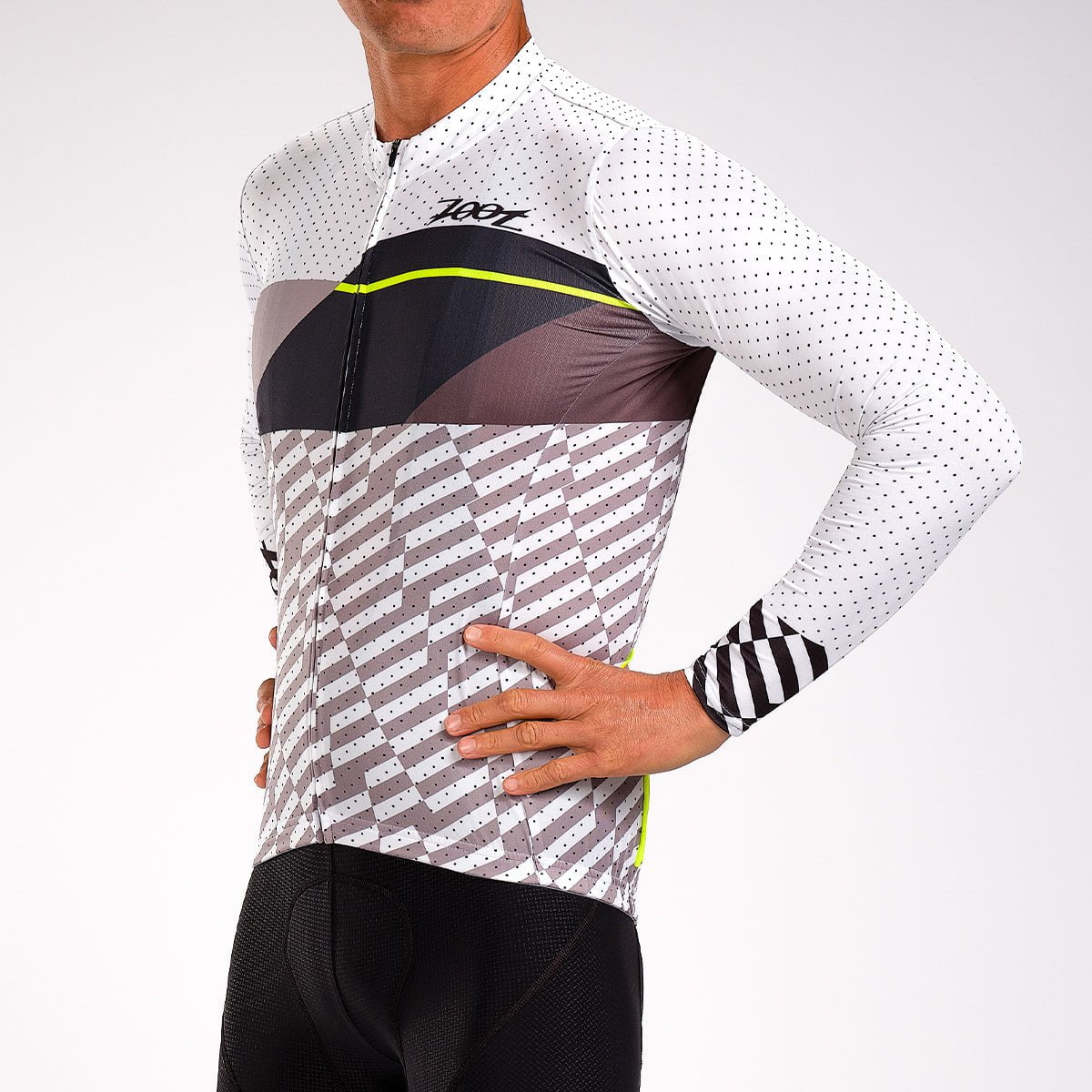 Men's Limited Edition Cycling Sun Protection Long Sleeve Jersey - White | UV Ray Blocking Performance Shirt for Road Biking & Outdoor Sports