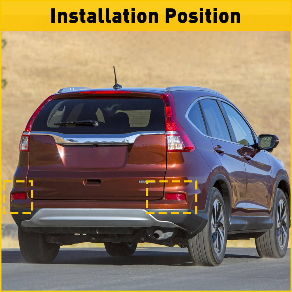 Red Rear Bumper Reflector Lamp Compatible with 2015-2016 Honda CR-V - Perfect for Night Driving Safety & Vehicle Customization