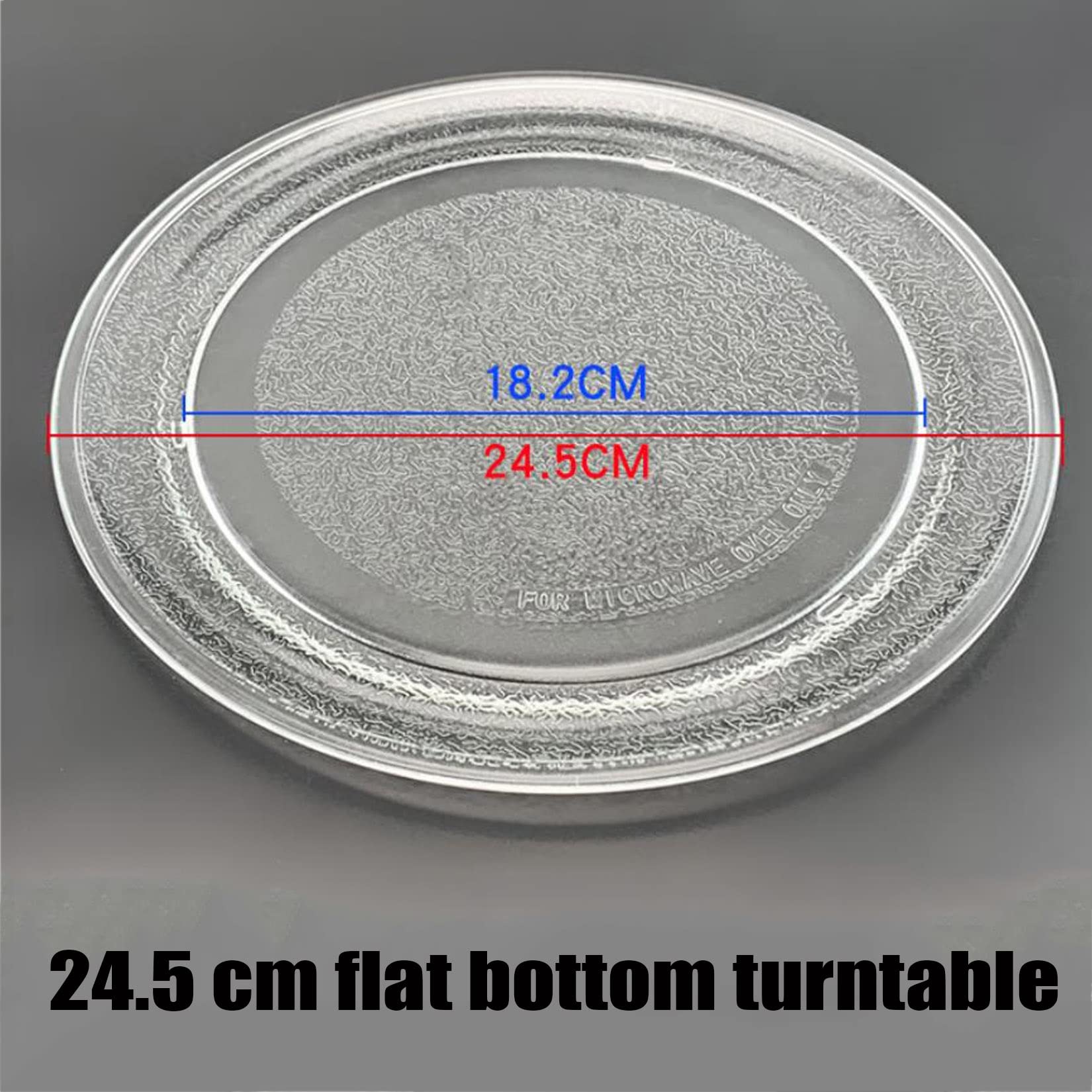 WORDFUN Microwave Glass Turntable Plate - Unbreakable & Durable Replacement for Even Heating - Stable Support Glass Dish for Microwave Oven - Perfect for Cooking, Reheating & Defrosting Food
