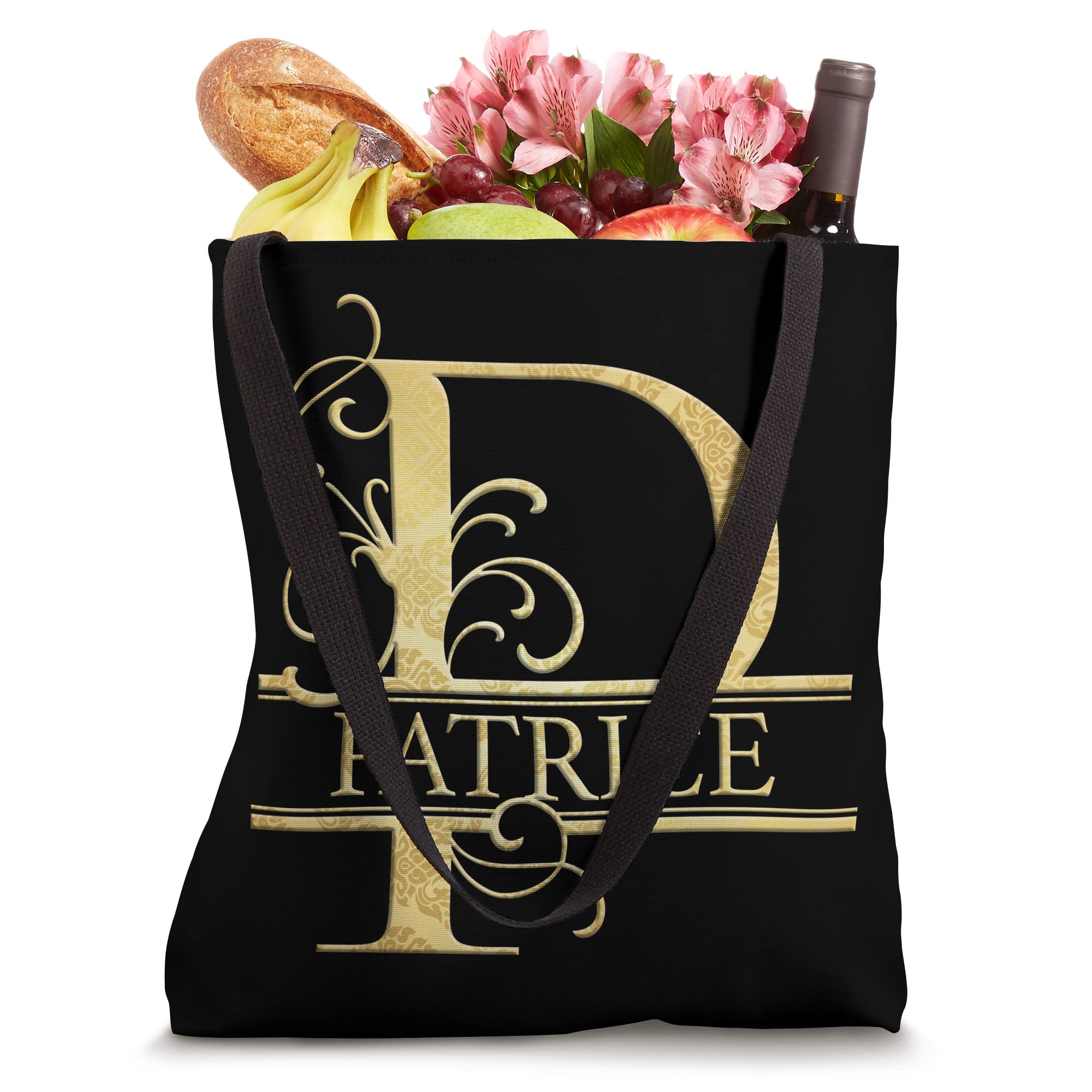 Patrice Name Tote Bag - Personalized Cotton Canvas Shopper with Reinforced Handles - Perfect for Work, Gym, Beach & Grocery Shopping
