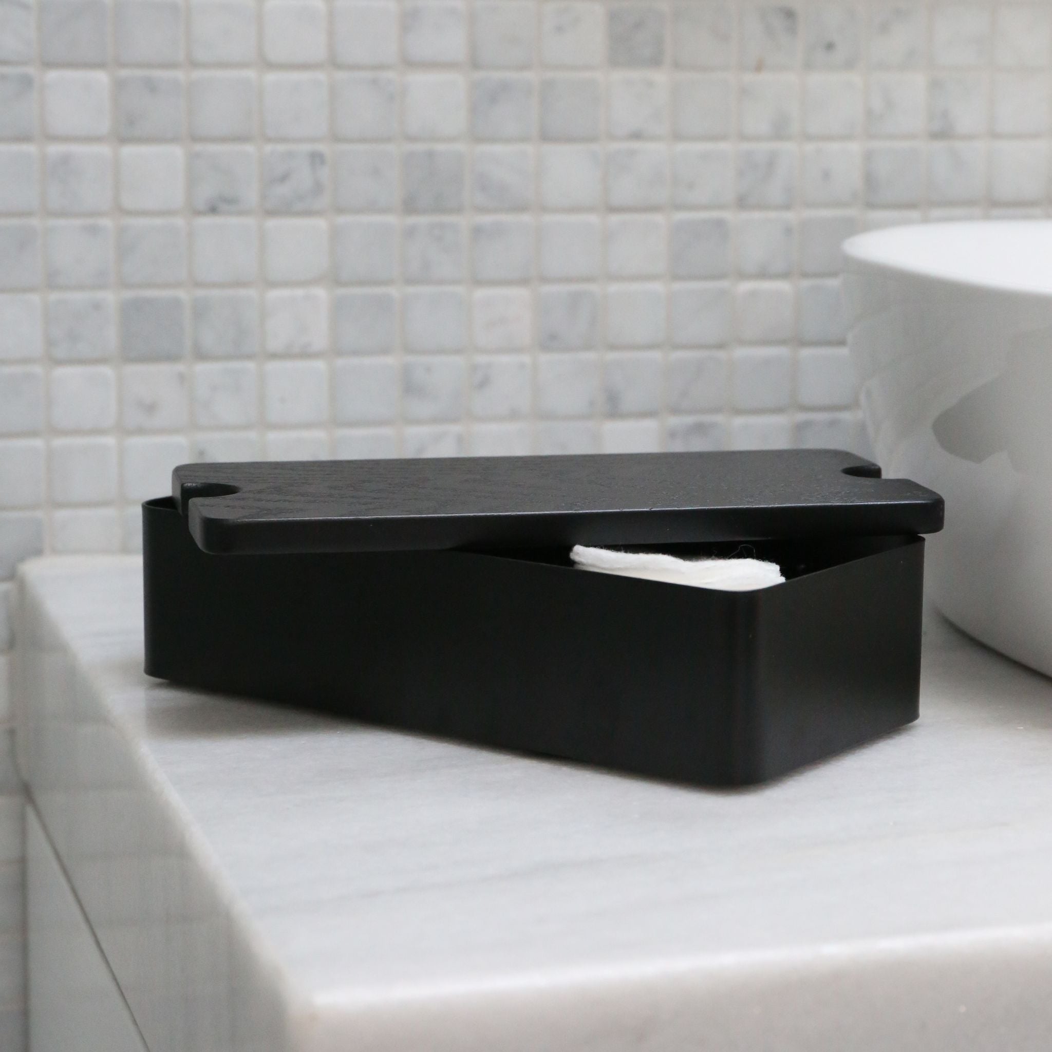 DESIGNSTUFF Black Storage Box With Adjustable Dividers - Organize Office Supplies, Craft Materials & Home Essentials