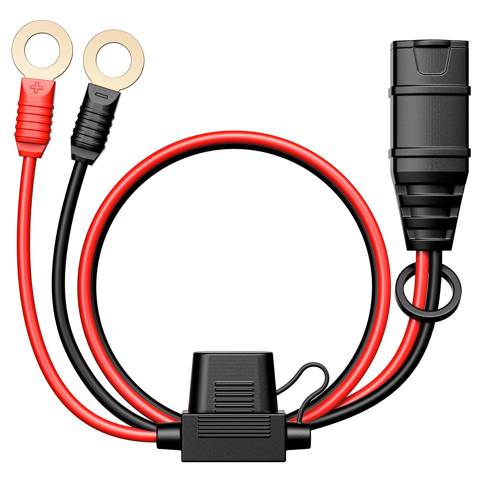 16 AWG Wire Harness with X-Connect & M10 XL Eyelet Terminals - Compatible with NOCO Battery Charger & Battery Tender - Extension Cable & Accessories for Car, Boat, RV & Motorcycle Battery Maintenance
