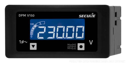 DPM48V150 2 - 48mm x 96mm LCD Digital Voltmeter, 57.5-250VAC Input, 0.5% Accuracy, 40-300VAC/DC Power Supply, IP54 (Optional IP65) - Perfect for Industrial Equipment, Solar Systems, and Electrical Panel Monitoring