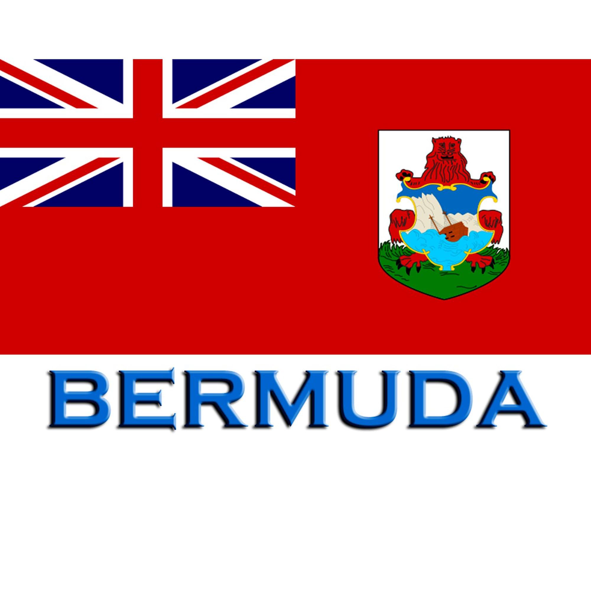 Bermuda Flag Rectangle Car Sticker - Durable Bumper Decal for Cars, Laptops & Windows | Patriotic Island-Themed Decoration for Travel Enthusiasts