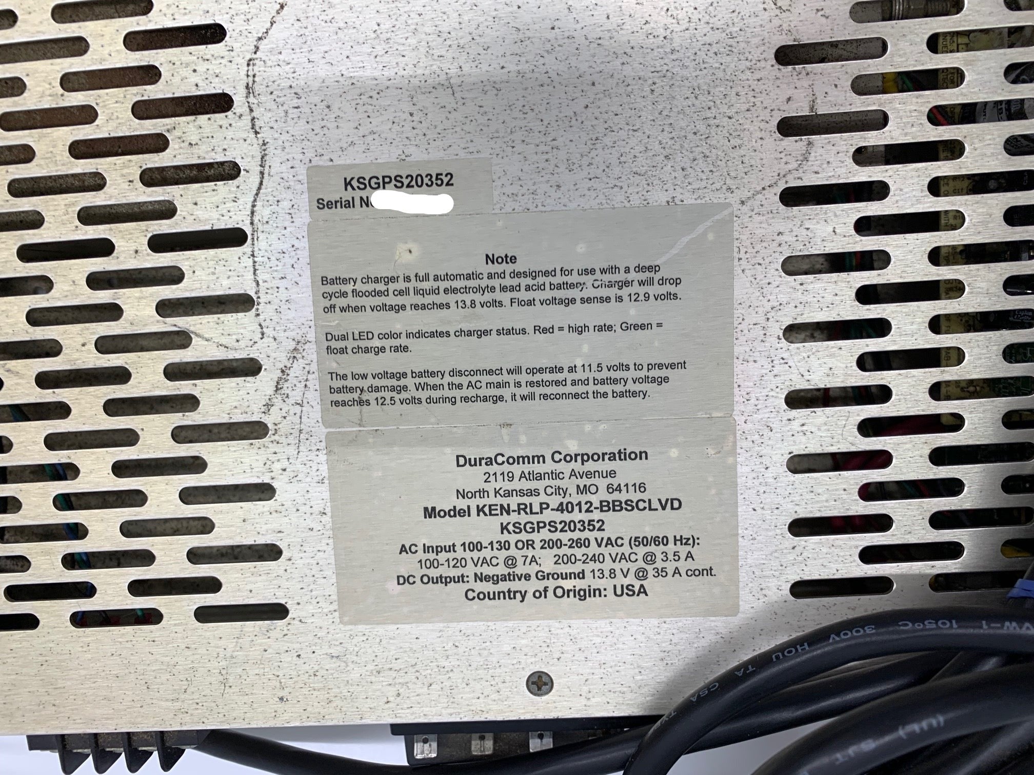 DuraComm KEN RLP 4012 BBSCLVD KSGPS20352 Power Supply - 12V 40A 480W AC/DC Adapter for LED Signs, Digital Displays & Commercial Lighting - Perfect for Outdoor Billboards, Storefronts & Electronic Equipment
