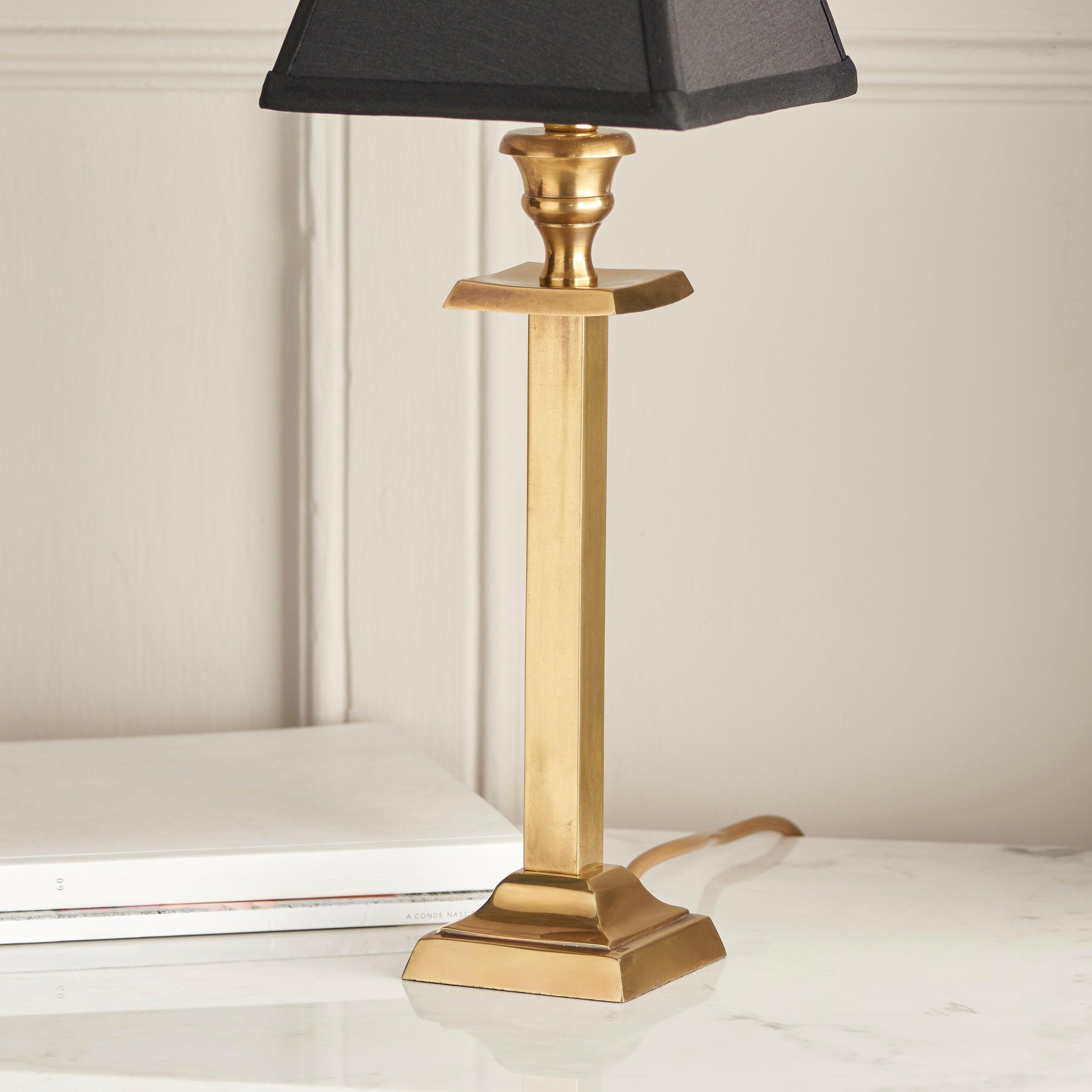 Wellesley Solid Brass Table Lamp Base - Elegant & Durable Base Only for Home Office Decor - Perfect for Living Room, Bedroom, or Study Lighting Upgrade