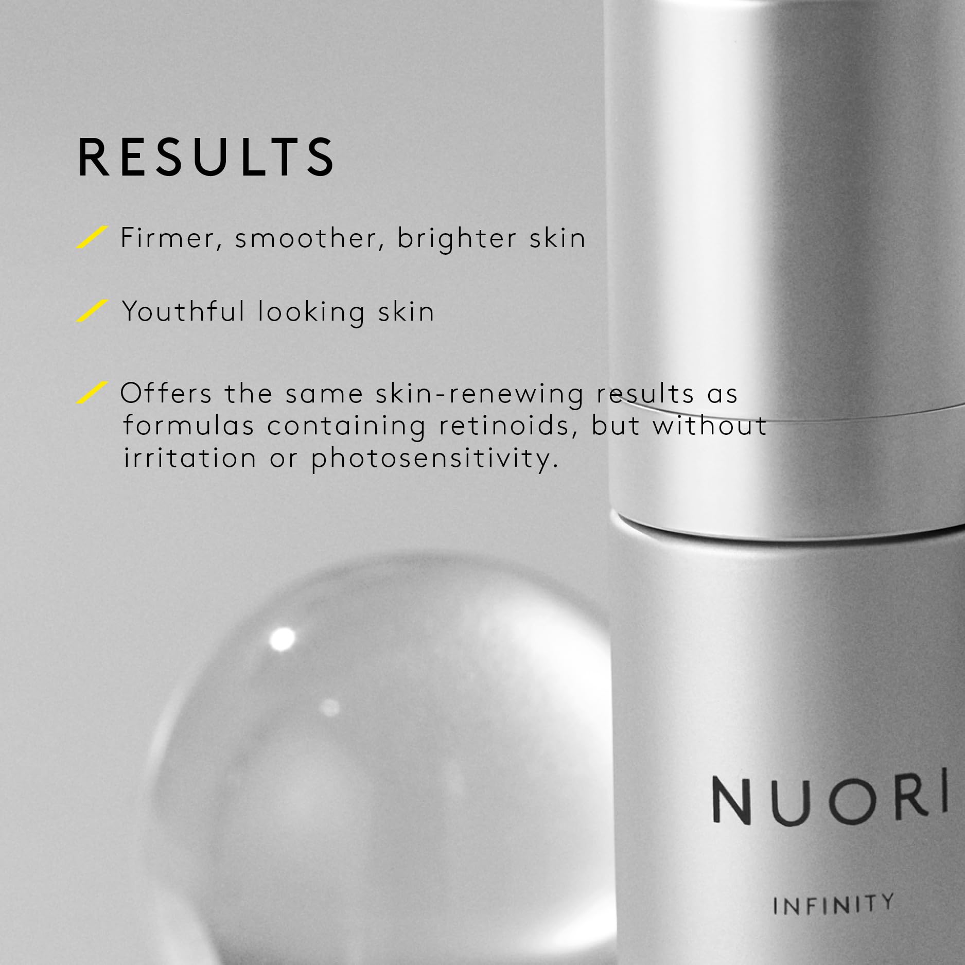NUORI Infinity Bio-Fusion A+ Serum - Brightening & Firming Face Serum for All Skin Types, Anti-Aging Treatment with Hyaluronic Acid, 30ml | Perfect for Daily Skincare Routine & Nighttime Rejuvenation