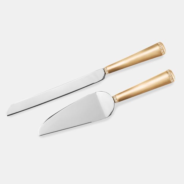 Personalized Princess Gold Tone Cake Server Set - Free Customization | Elegant Wedding, Birthday & Anniversary Gift for Women | Perfect for Special Occasions & Cake Cutting Ceremonies