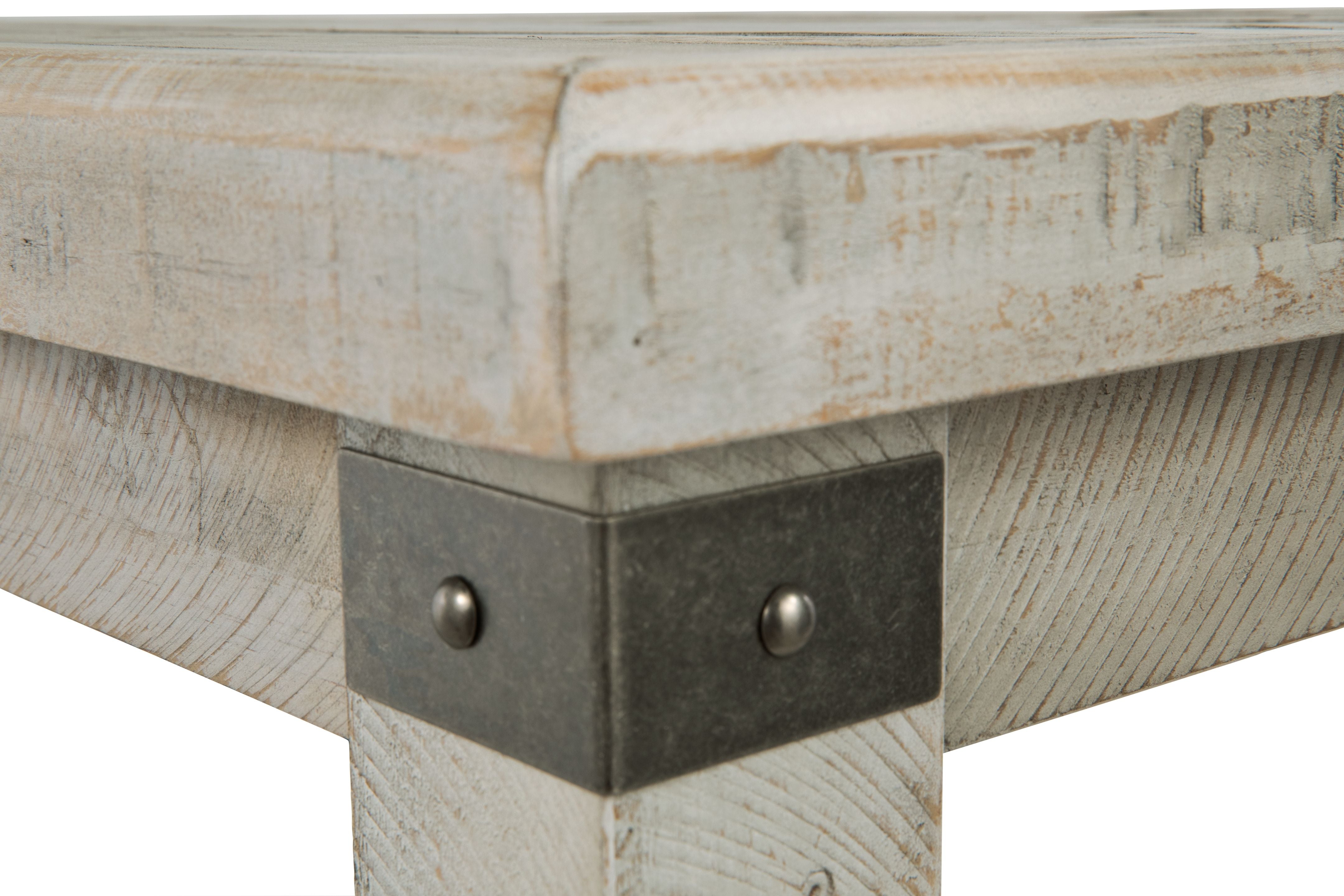 Carynhurst White Wash Gray Rectangular End Table - Modern Side Table for Living Room, Bedroom & Office - Perfect for Lamps, Books & Decor