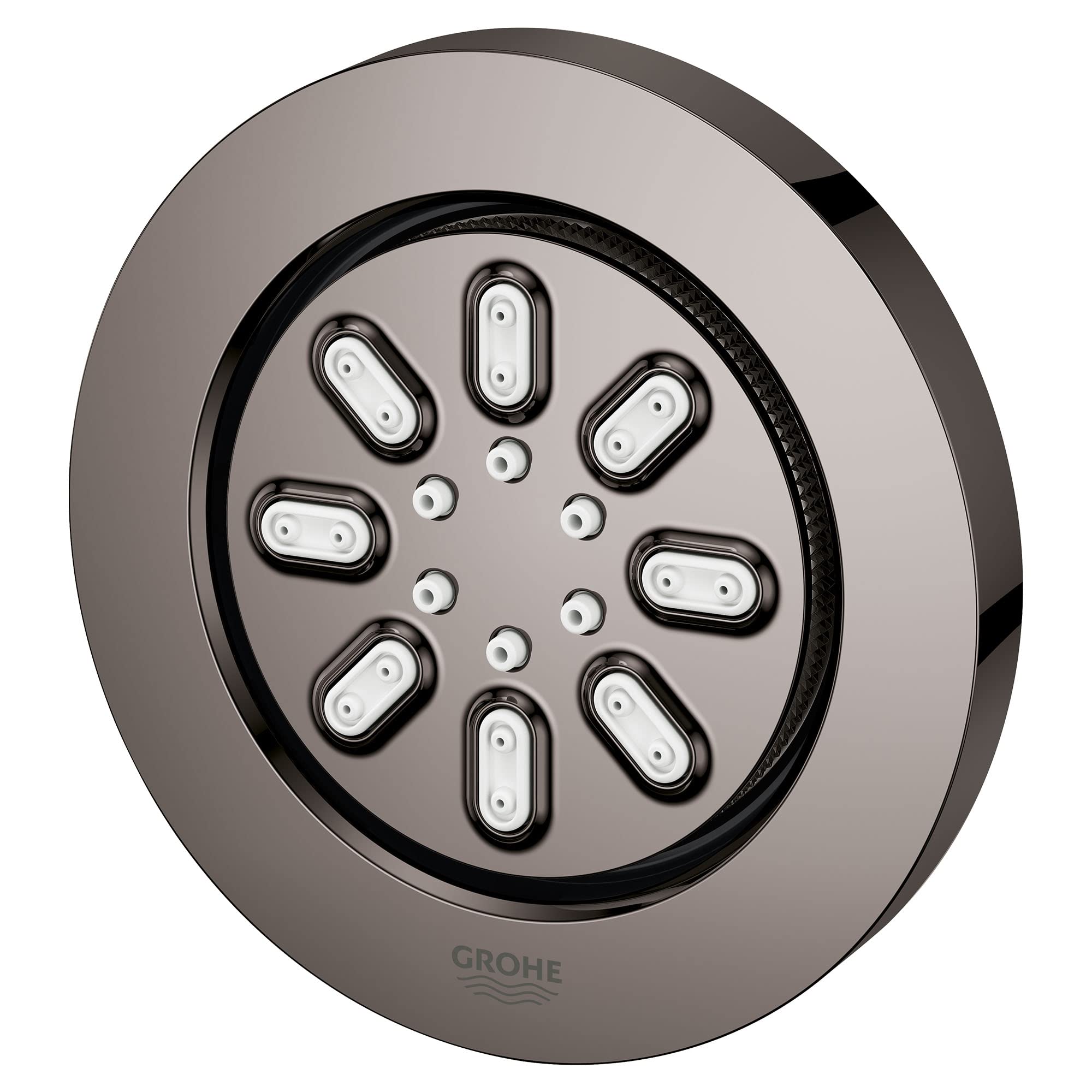 GROHE 26744A00 Aqua 2-Setting Rainshower Body Spray Head with Rain Jet Settings in Hard Graphite - Perfect for Luxury Bathroom and Spa Shower Experience