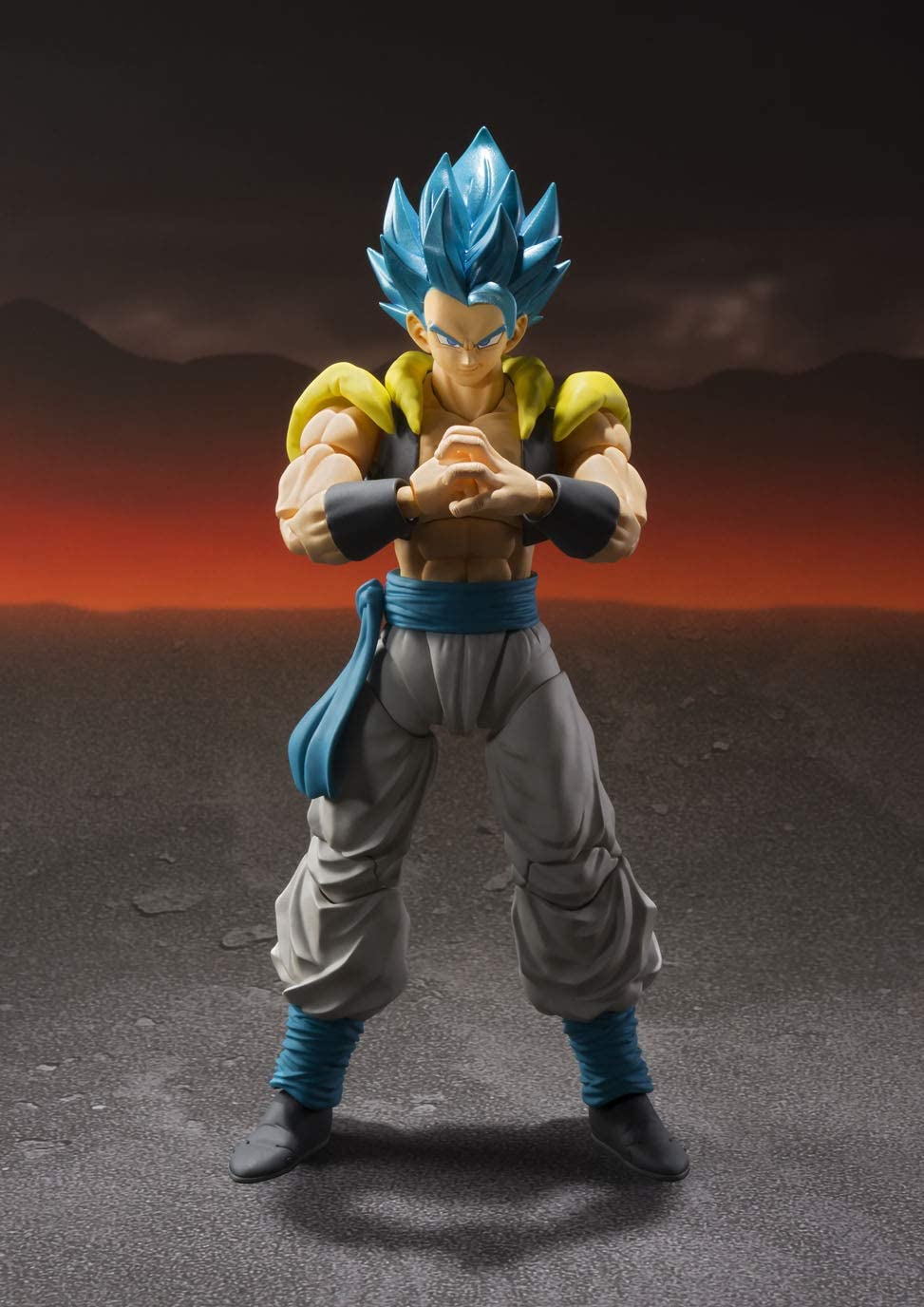 Dragon Ball Super S.H.Figuarts Gogeta Super Saiyan God Super Saiyan 6-Inch Action Figure - Collectible Anime Toy for Display & Battle Scenes
