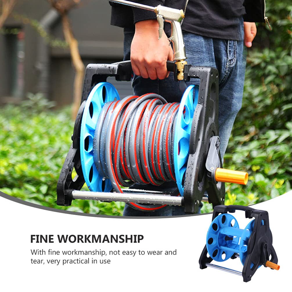 DOITOOL Heavy-Duty Metal Garden Hose Holder - Freestanding Outdoor Water Hose Reel for Pressure Washer & Garden Hose Storage - Perfect for Lawn Care, Car Washing & Backyard Watering