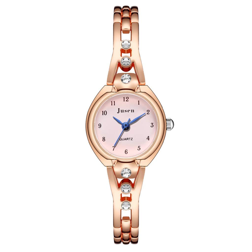 Elegant Ladies Stainless Steel Watch with Diamond Accents - Quartz Movement, Adjustable Band for Women | Perfect for Office, Party & Everyday Wear