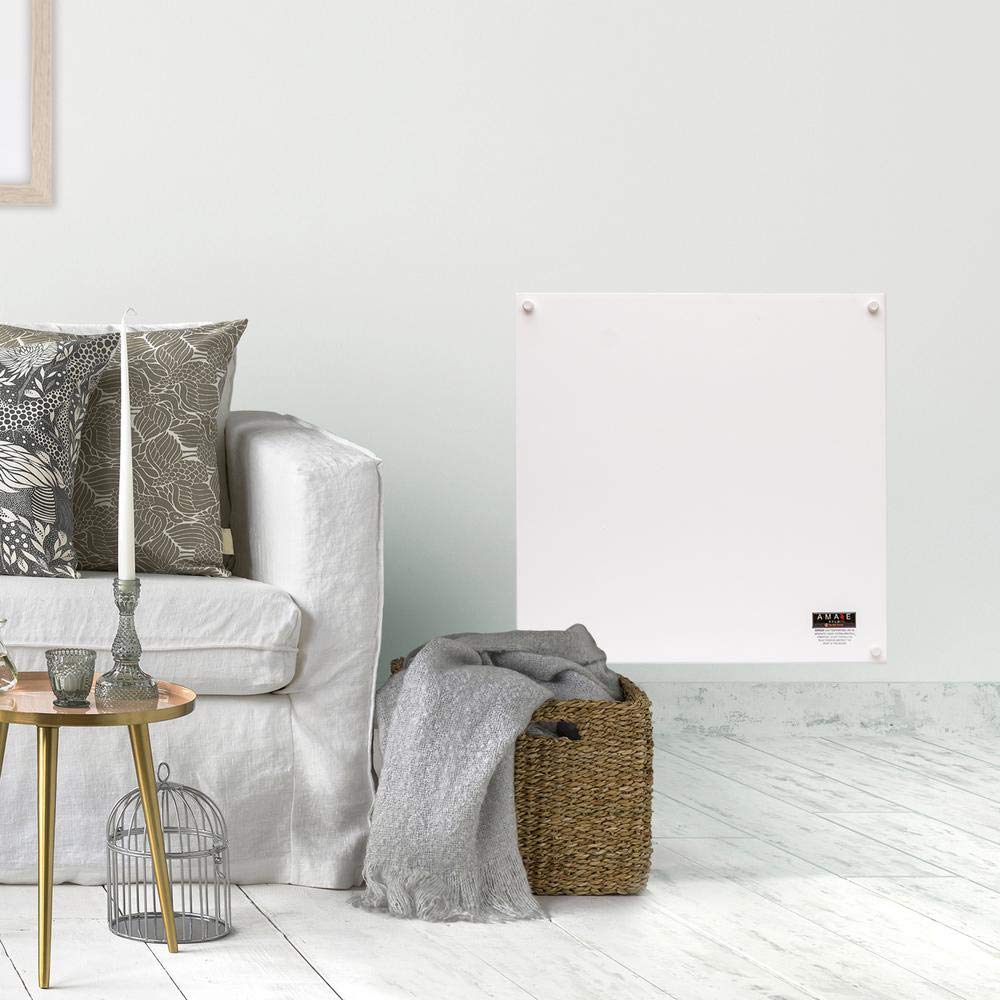 Amaze Heaters Solo 400W Convection Panel Heater - Energy Efficient Space Heater for Bedroom, Bathroom & Garage - Up to 150 sq ft Coverage - Paintable & Silent Electric Heater with Wall Mount Kit - Perfect for Home, Office and Small Spaces