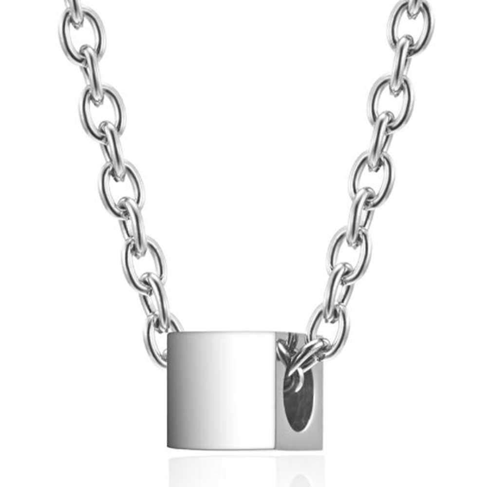 Stainless Steel Tiny Floating Cube Cubic Charm Collar Necklace - Minimalist Geometric Jewelry for Women, Men - Perfect for Everyday Wear, Gifts & Special Occasions