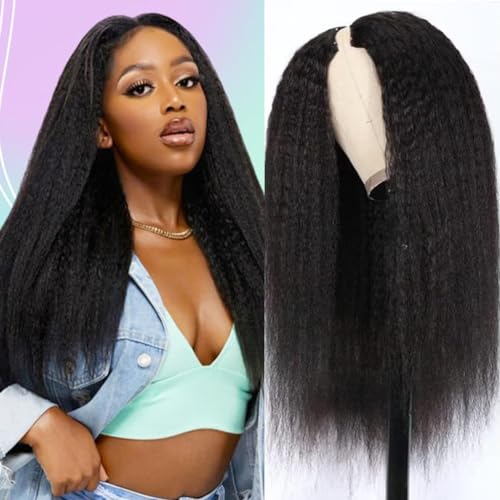 Kinky Straight V Part Wig