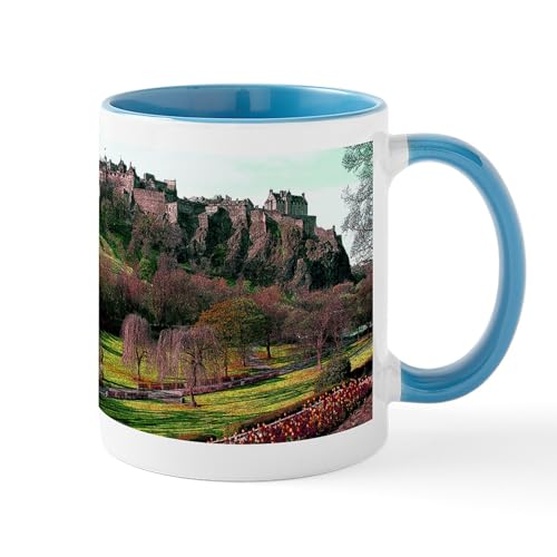 White/Blue Inside - Edinburgh Castle View Mug