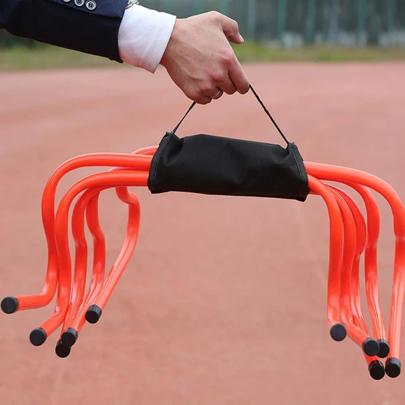 Agility Training Equipment Set - Soccer Hurdles, Football Storage Carrier & Cloth Wrapper for Sports Practice | Perfect for Football Drills, Soccer Training & Field Exercises