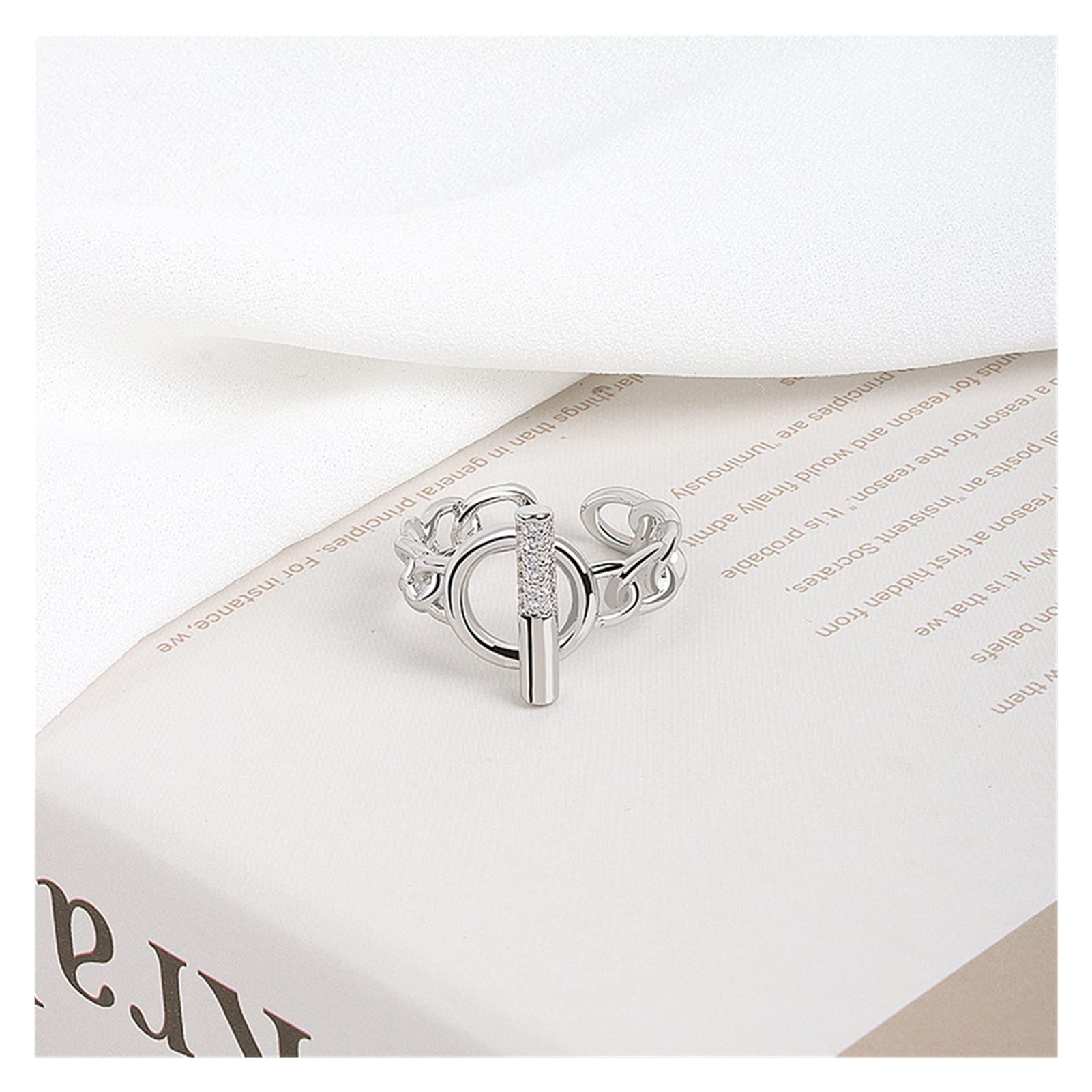 TTHB Silver Double Irregular Hollow Geometric Love Heart Ring for Women - Romantic Charm Jewelry, Fashion Rings (R0014) | Perfect for Date Nights, Weddings & Everyday Elegant Style