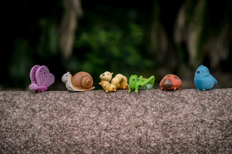 Tikiri My First Garden Friends Natural Rubber Baby Toys - Safe & Eco-Friendly for Toddlers Outdoor Play & Learning Activities