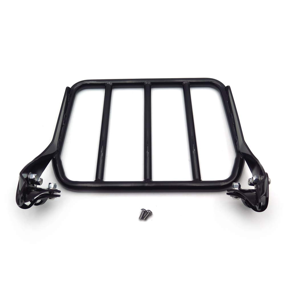 Black Sport Luggage Rack for 2018-2020 Harley Davidson Fat Boy & Breakout - Heavy Duty Motorcycle Sissy Bar Accessory for Road Trips & Touring