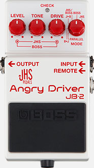 Boss JB-2 Angry Driver Compact Guitar Effects Pedal - Dual Overdrive & Distortion for Electric Guitar, Bass, and Studio Recording