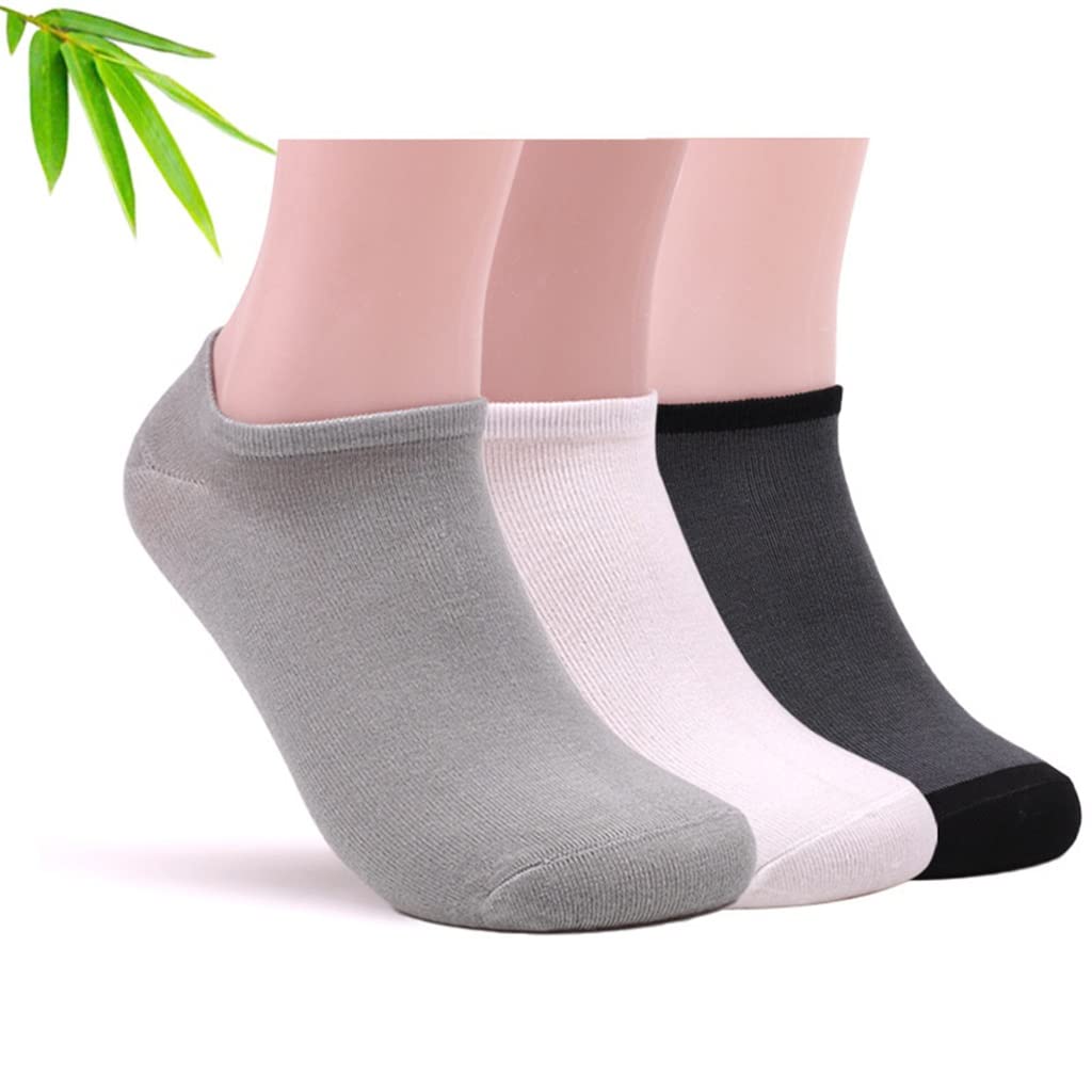 5 Pairs Men's Bamboo Fiber Socks - Breathable Business Ankle Socks for Men - Soft & Comfortable Work Socks - One Size Fits Most (Color A) - Perfect for Office, Travel & Daily Wear
