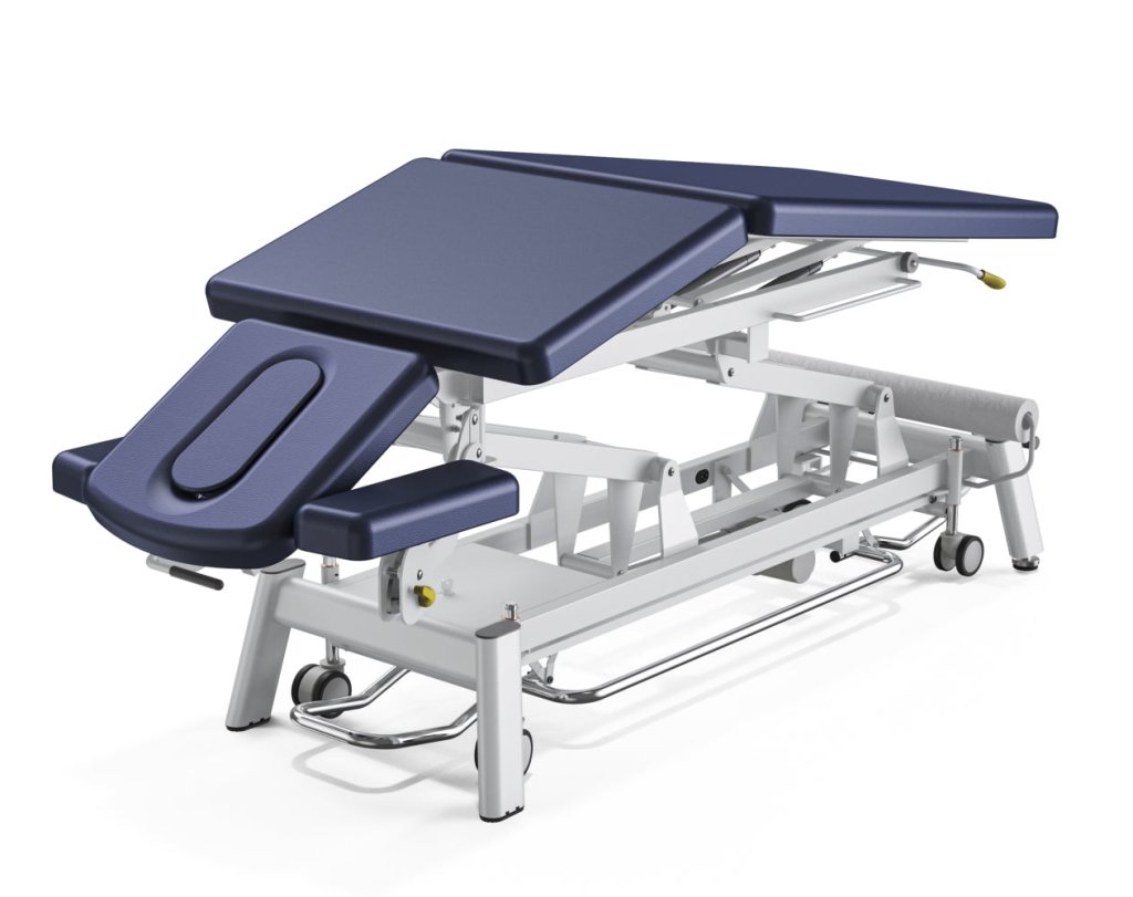 VIVANOVA German Dewert 2 Motors Electric Adjustable Massage Table - Height Adjustable Therapy Bed for Chiropractors & RMT Clinics - Professional Physiotherapy Equipment (Grey) - Perfect for Pain Relief, Rehabilitation & Relaxation Treatments
