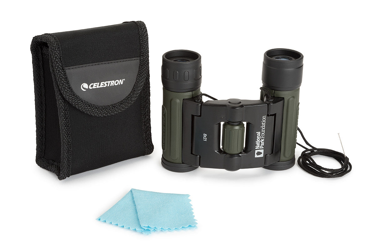 National Park Foundation 8x21 Compact Binoculars for Bird Watching, Hiking & Outdoor Adventures - Lightweight Travel Binoculars for Adults & Kids