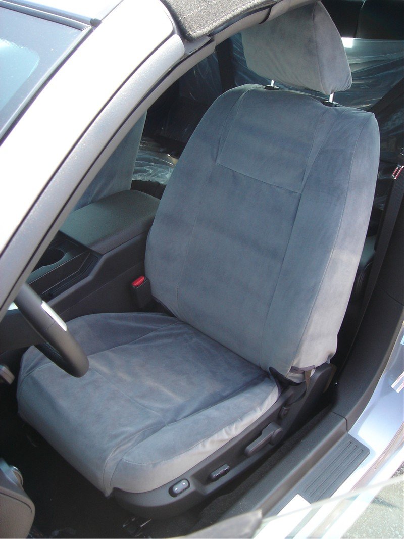 Premium Durafit Seat Covers for 2005-2009 Ford Mustang - Exact Fit Gray Velour Car Seat Protectors | Perfect for Daily Commuting & Road Trips