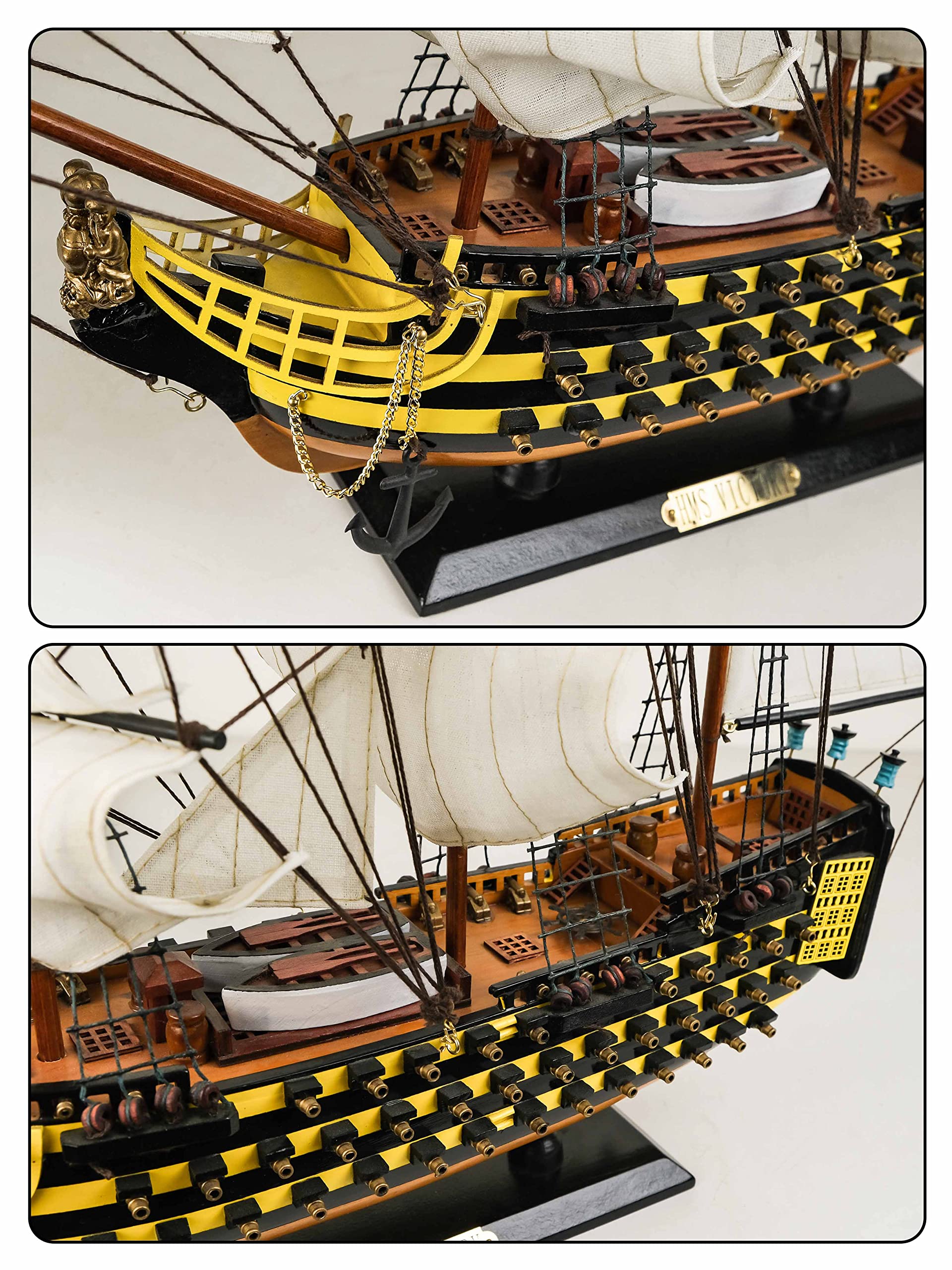HMS Victory Wooden Ship Model 1/100 Scale - Home & Office Decor