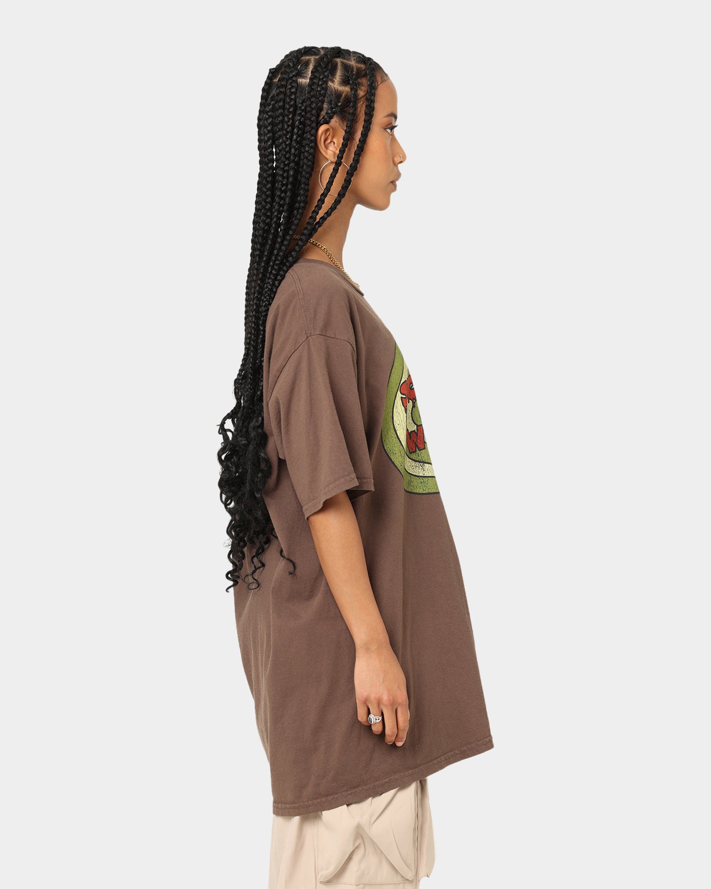American Thrift X Daria Sick Sad World Graphic T-Shirt - Brown Vintage Cartoon Tee for Casual Wear & 90s Nostalgia Fans