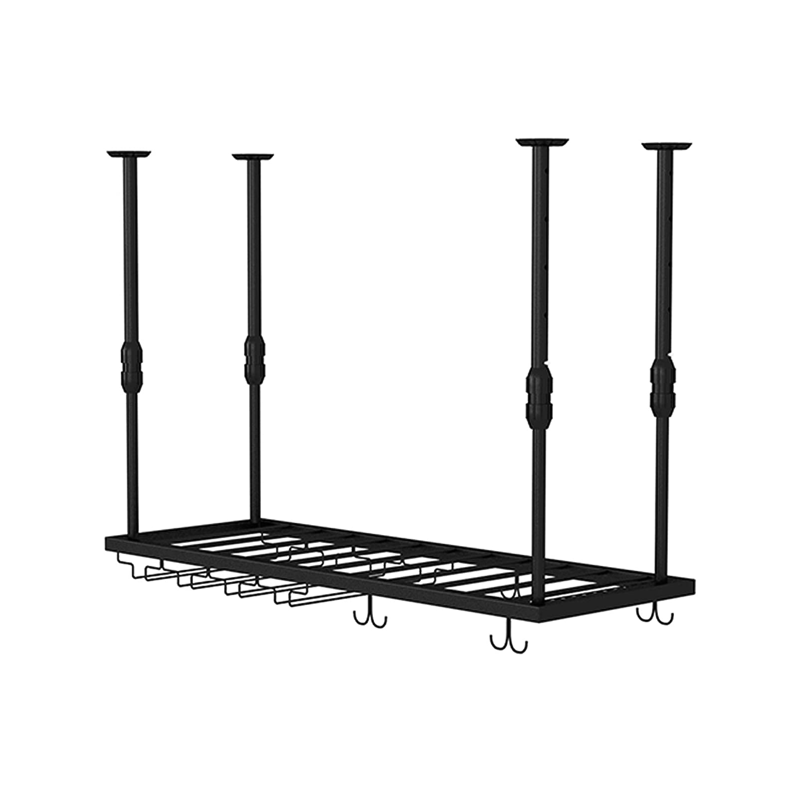Adjustable Width & Height Floating Bottle Rack | Wrought Iron Wall Mounted Wine Bottle Holder | Vintage Country Style for Kitchen, Restaurant, Bar, Pantry | 60cm Length | Perfect for Wine Storage & Display in Small Spaces