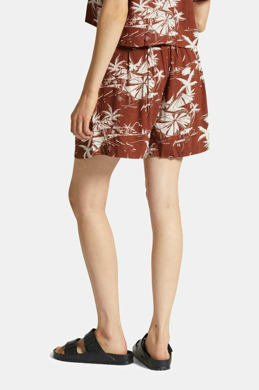 Stylish Riviera Shorts in Sepia - Perfect for Beach Vacations, Summer Outings & Casual Wear