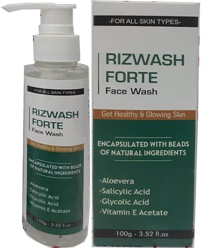 RIZWASH FORTE FACE WASH - Deep Cleansing & Hydrating Facial Cleanser for All Skin Types | Perfect for Daily Skincare Routine & Acne-Prone Skin