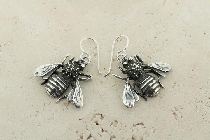 Bee Drop Earrings for Women - Large Dangle Hoop Earrings, Handmade Gold Plated Jewelry, Perfect for Parties, Weddings & Special Occasions