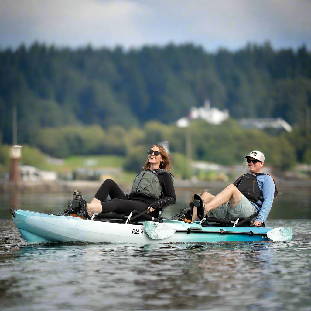 Ocean Kayak Malibu Pedal T - Pedal Drive Tandem Kayak for Fishing & Recreation | Stable & Comfortable 2-Person Kayak Rental for Lakes, Rivers & Coastal Waters