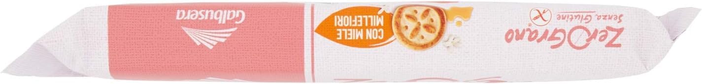 Galbusera ZeroGrano Gluten Free Biscuits with Wildflower Honey - Lactose Free, Gluten Free Italian Cookies (Biscotti Senza Glutine) - Perfect for Celiac Diet, Healthy Snacking & Coffee Time