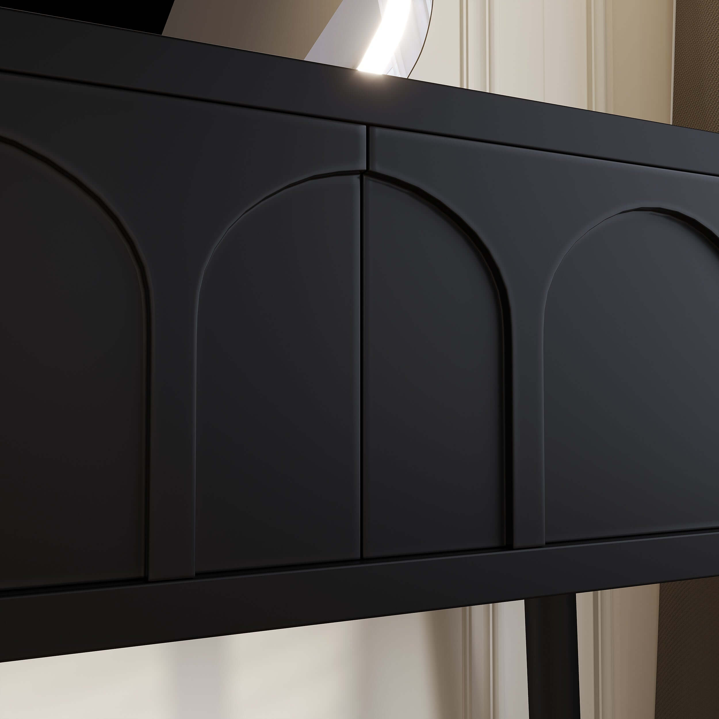 White & Black 31.5 Inch Two-Drawer Dresser with Mirror and Matching Chair - Perfect for Bedroom, Dorm Room or Guest Room Organization