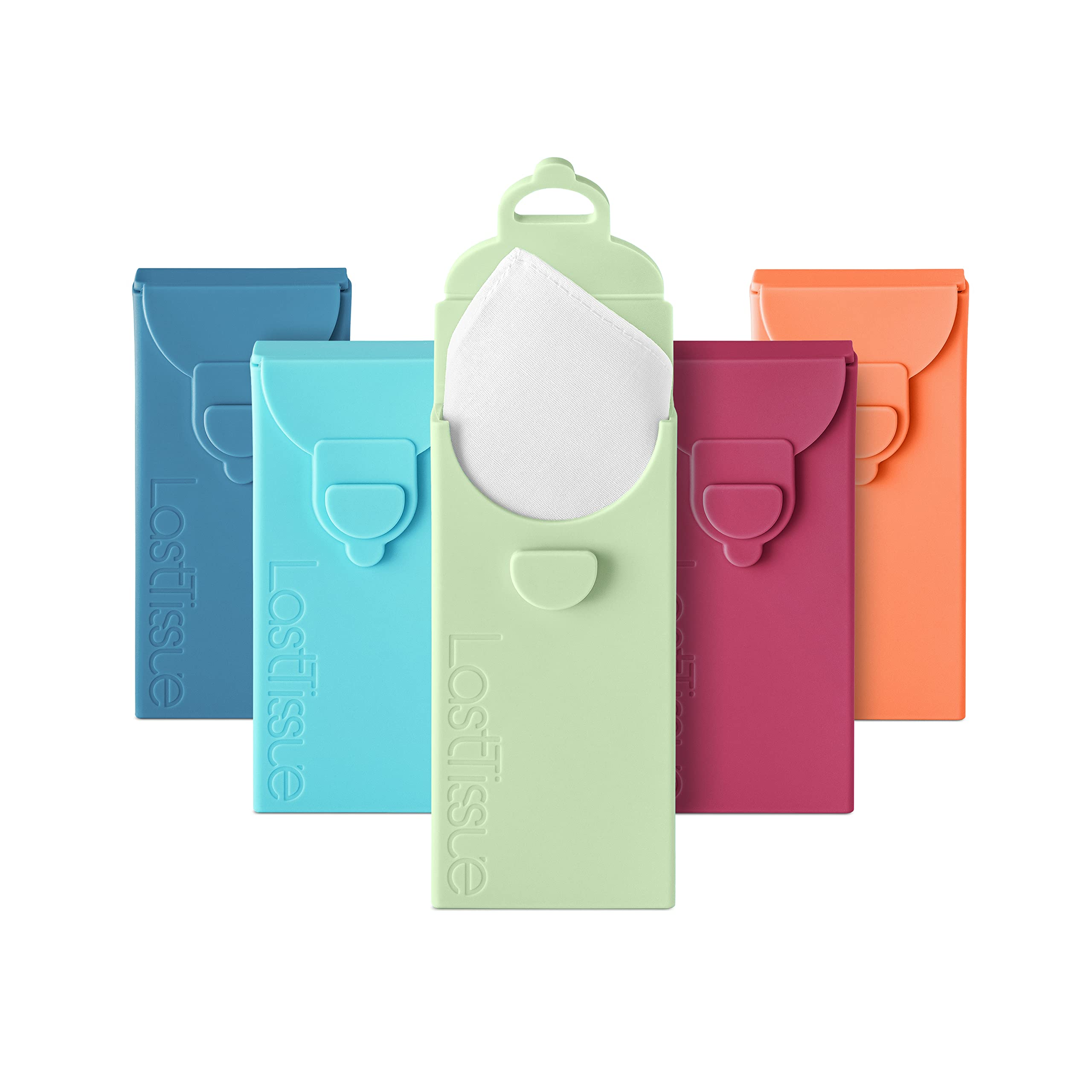 LastTissue® Reusable Cotton Tissue Pack - Eco-Friendly Washable Facial Tissues for Men & Women | Portable Travel Handkerchief with Storage Case | Perfect for Daily Use, Travel, Gym & Allergy Relief
