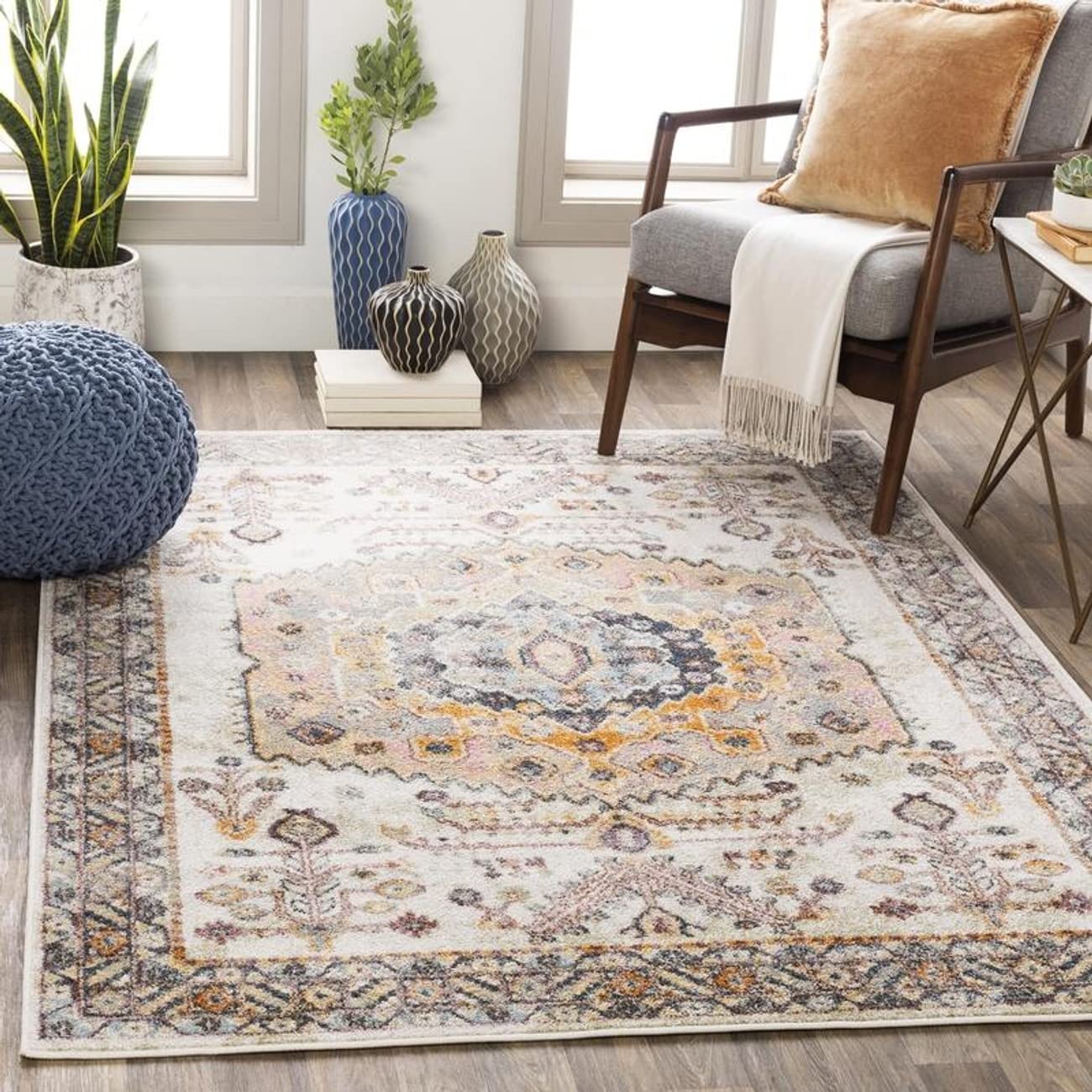 Mark&Day Korendijk 8x10 Rustic Bright Orange Area Rug - Soft Orange Beige Carpet for Living Room, Bedroom, Kitchen - 7'10