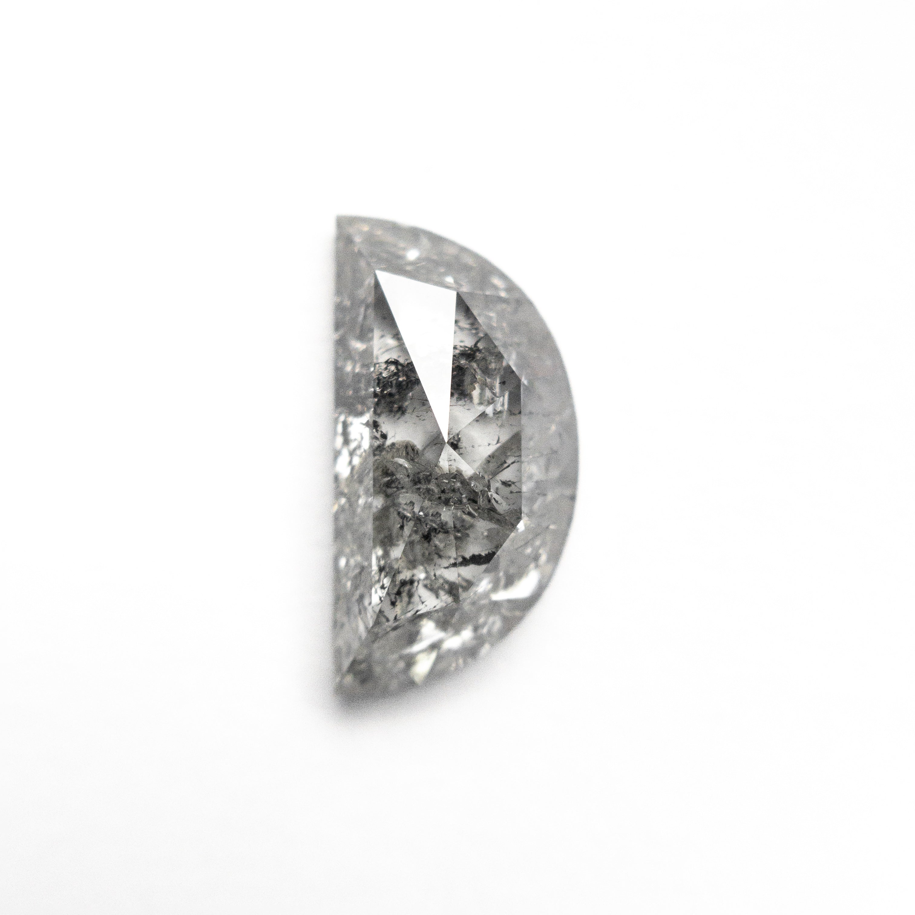 1.87ct 10.44x5.37x3.55mm Half Moon Rose Cut Diamond for Engagement Rings & Fine Jewelry - Vintage Inspired Wedding Band Gemstone