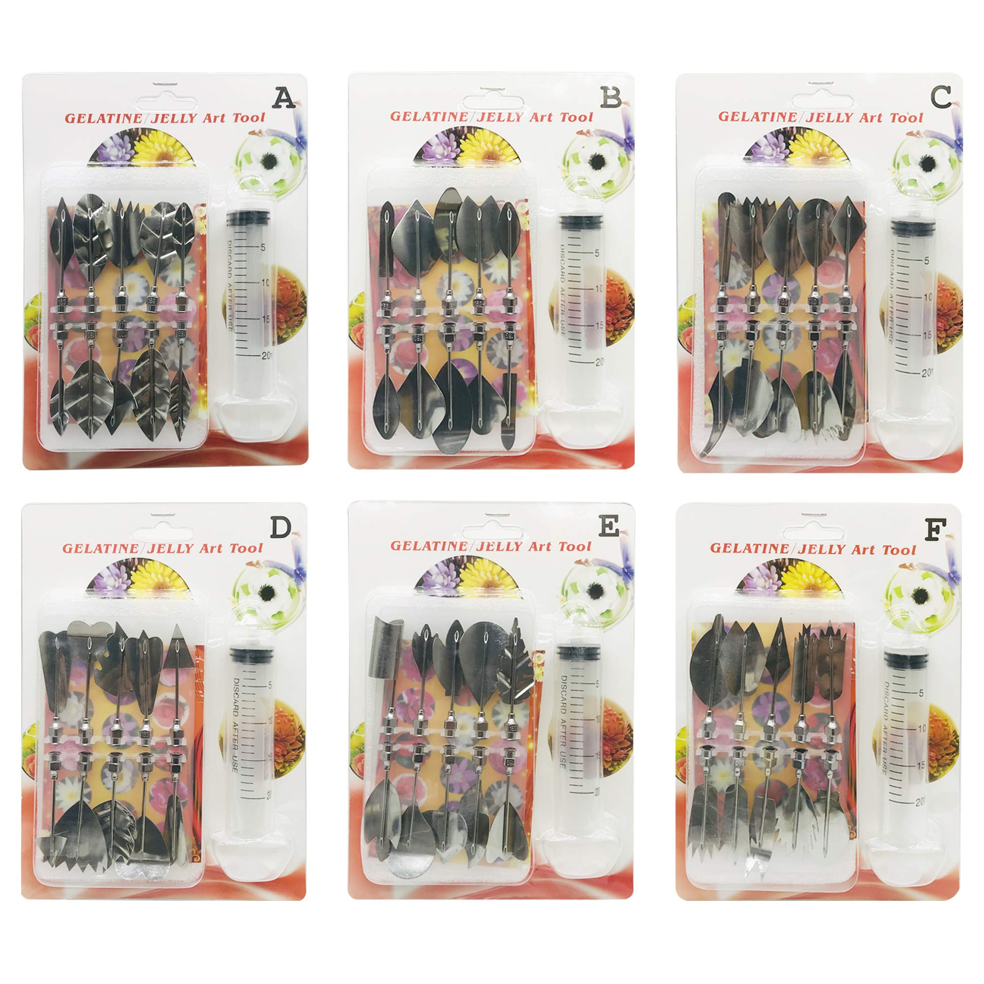 Woohome 60-Piece 3D Gelatin Jelly Cake Decorating Tools Set - Includes Pudding Pastry Nozzles for Cake Decoration, Jelly Making, Dessert Design - Perfect for Birthday Parties, Baking Classes & Home DIY Treats