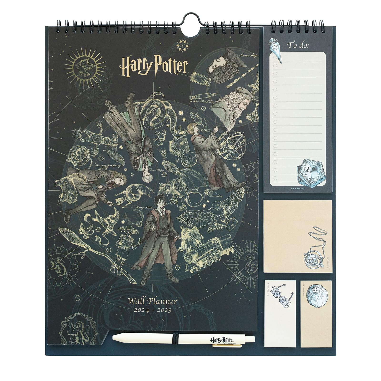 Harry Potter 2025 Wall Calendar Planner | 16-Month Monthly Organizer (September 2024 - December 2025) | 11.8