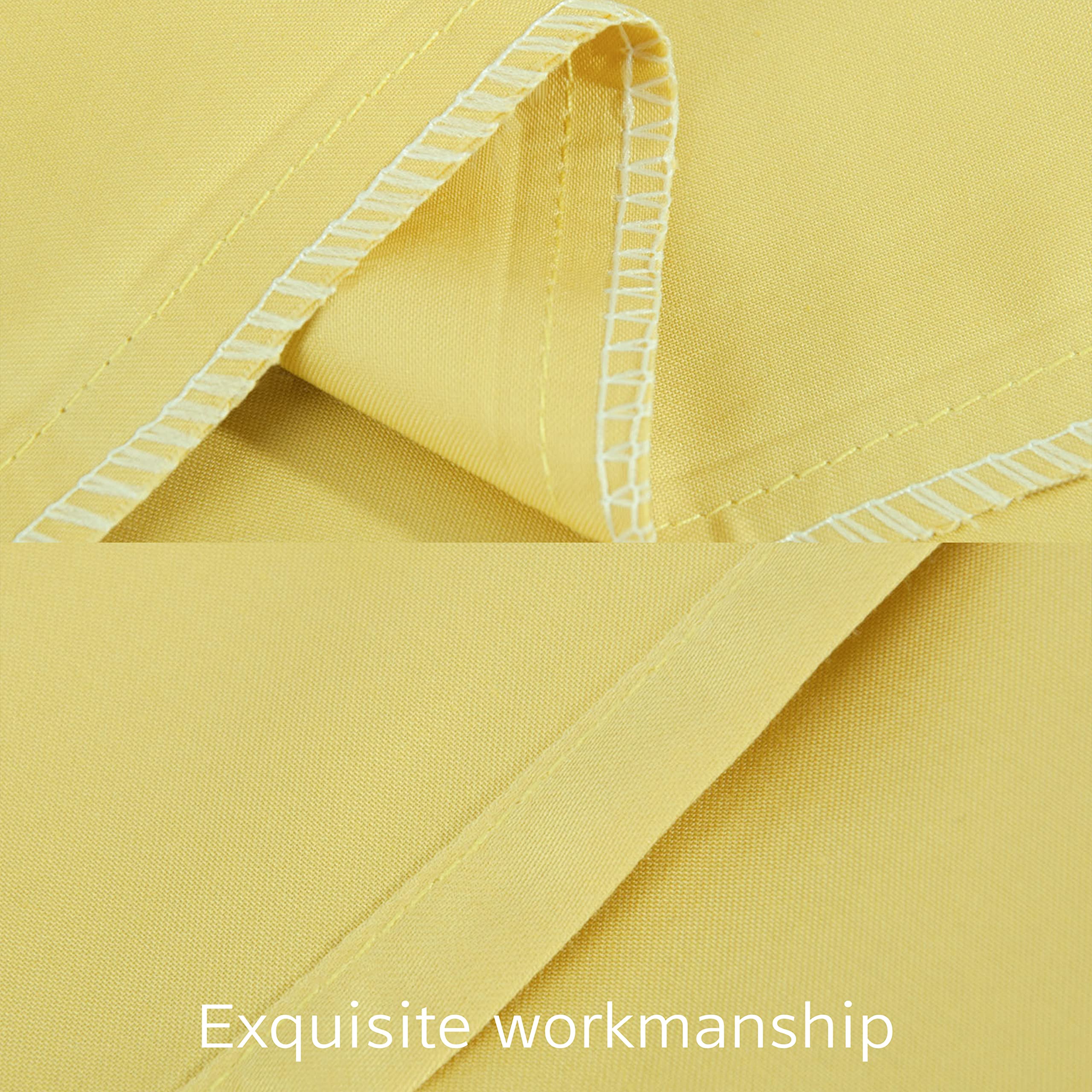 Premium Egyptian Cotton King Pillowcase Set of 2 - 500 Thread Count Soft & Breathable Envelope Closure Bed Pillow Covers 20x36 Inches - Mustard Yellow for Luxury Bedroom Decor & Hotel Style Comfort