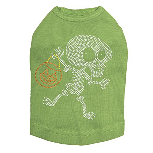 Halloween Dog Shirt - Skeleton Bling Costume for Trick or Treat | Fall Pet Fashion