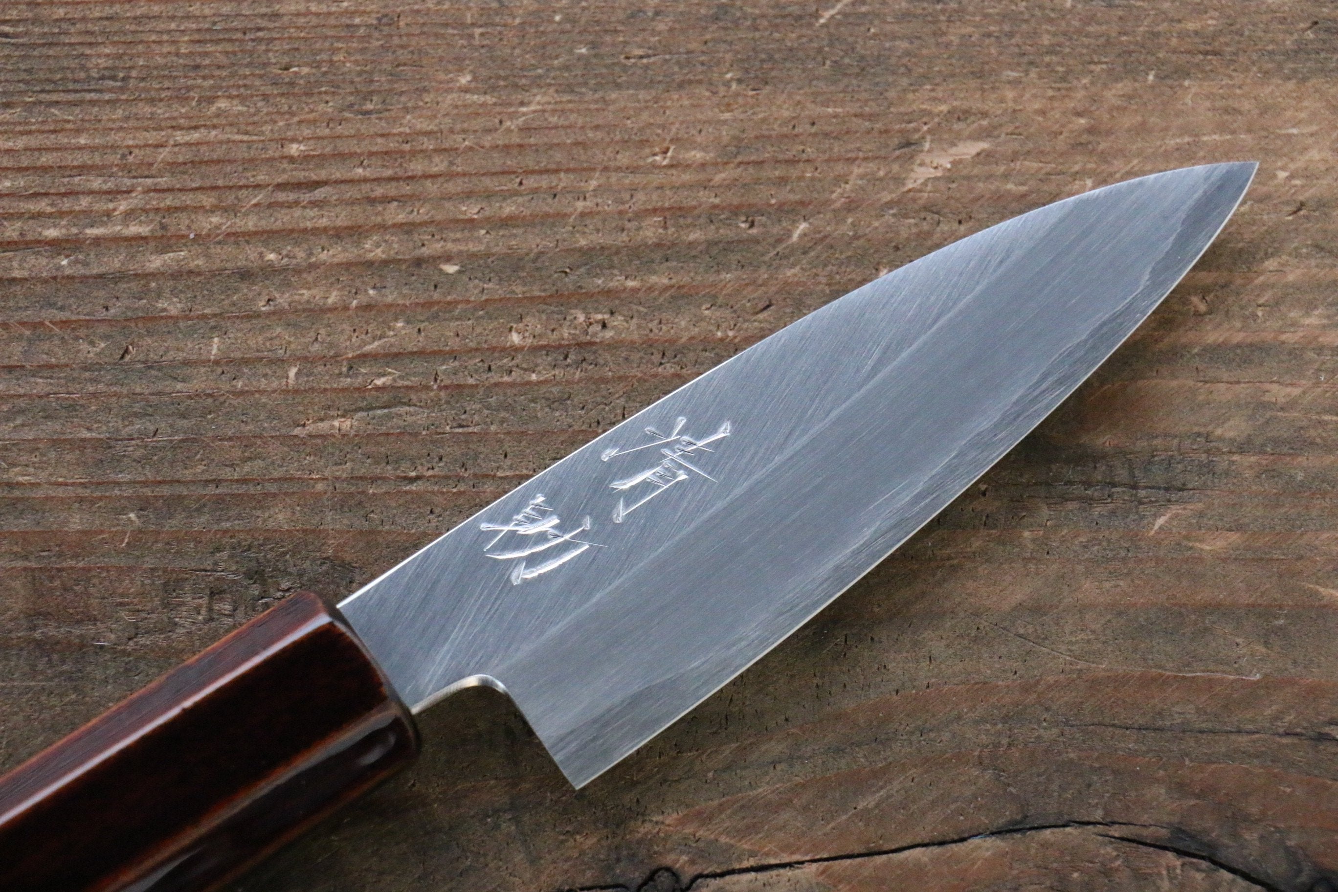 Seisuke Silver Steel No.3 Paring Knife 85mm - Premium Japanese Kitchen Knife with Lacquered Wood Handle - Perfect for Peeling, Slicing Fruits & Vegetables