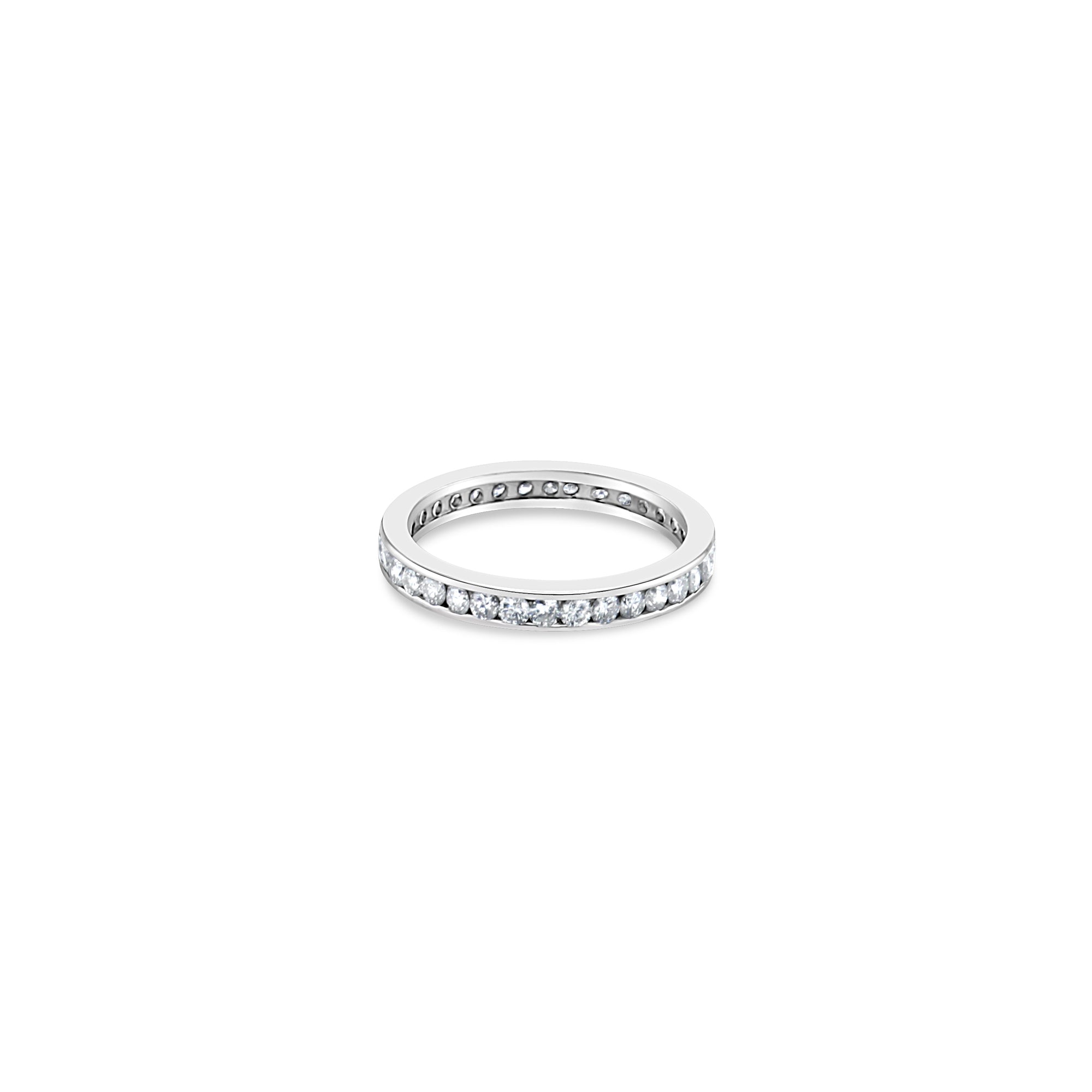 14k White Gold Channel Set Diamond Eternity Wedding Band - 0.94cttw, Perfect for Anniversaries & Bridal Jewelry Gifts